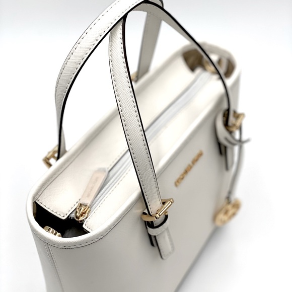 MICHAEL KORS XS CONVERTIBLE TOP ZIP TOTE OPTIC WHT - Picture 7 of 16